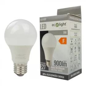 LED izzó A60 E27 9W 900lm 4000K semleges Ecolight