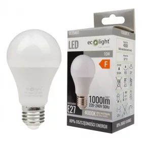 LED izzó A60 E27 10W 900lm 4000K semleges Ecolight