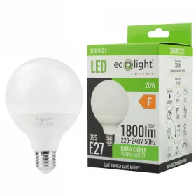  LED izzó gömb alakú G95 E27 20W 1800lm 3000K melegfényű ökofény