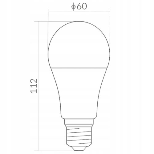 E27 A60 LED izzó 10W = 60W 900lm 6500K Hideg Alacsony feszültség 24V ECOLIGHT