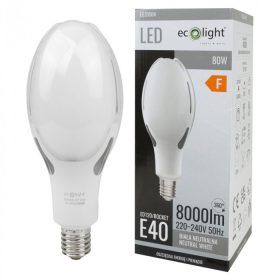 E40 LED izzó 80W 8000lm 4000K semleges Rocket Ecolight