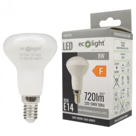 LED izzó reflektor R50 E14 8W 720lm 4000K semleges Ecolight