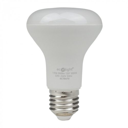 LED izzó reflektor R63 E27 10W 900lm 3000K melegfényű ökofény