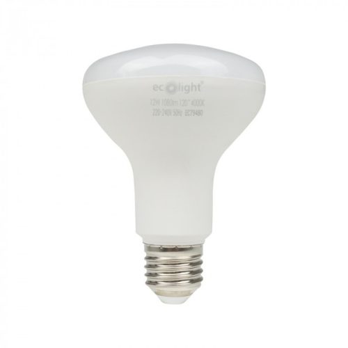 LED izzó reflektor R80 E27 12W 1080lm 4000K semleges Ecolight