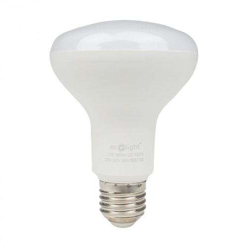 LED izzó reflektor R80 E27 12W 1080lm 6500K hidegfényű ökofény