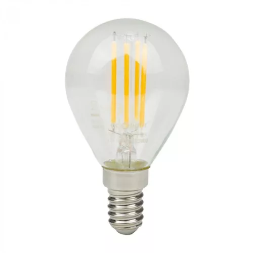LED izzó gömb P45 E14 6W 720lm 2700K Meleg izzószálas Ecolight