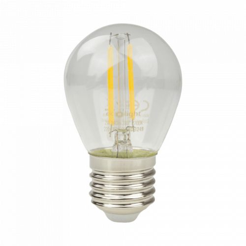 LED izzó gömb P45 E27 2W 240lm 2700K Meleg izzószálas Ecolight