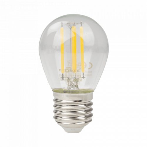 LED izzó gömb alakú P45 E27 6W 720lm 2700K Meleg izzószálas Ecolight