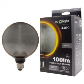  LED gömbizzó G130 E27 4W 100lm 1800K Meleg izzószálas dekoratív ZERO Ecolight