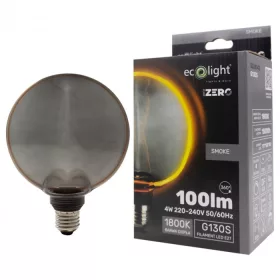   LED gömbizzó G130 E27 4W 100lm 1800K Meleg izzószálas dekoratív ZERO Ecolight