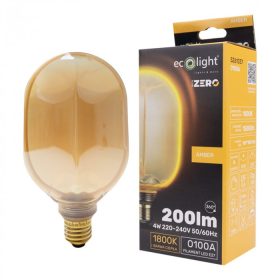  LED izzó O100 E27 4W 200lm 1800K Meleg izzószálas Dekoratív ZERO Ecolight