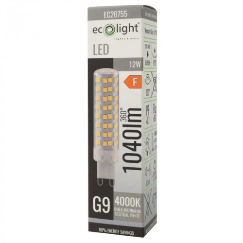 LED kapszulaizzó G9 12W 1040lm 4000K semleges Ecolight