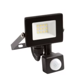   LED reflektor lámpa 10W 900lm 4000K semleges fehér mozgásérzékelővel IP65 fekete Ecolight
