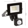 LED reflektor lámpa 10W 900lm 4000K mozgásérzékelővel IP65 fekete Ecolight