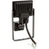 LED reflektor 10W 900lm 6500K IP65 fekete mozgásérzékelővel