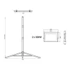 Halogén LED-es reflektor állványon 2x100W 7000lm 4000K Ecolight