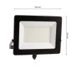 LED reflektor lámpa 100W 9000lm 6500K hideg fehér IP65 fekete Ecolight