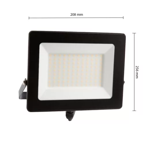 LED reflektor lámpa 100W 9000lm 6500K hideg fehér IP65 fekete Ecolight