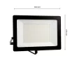 LED reflektor lámpa 200W 18000lm 4000K semleges fehér IP65 fekete Ecolight