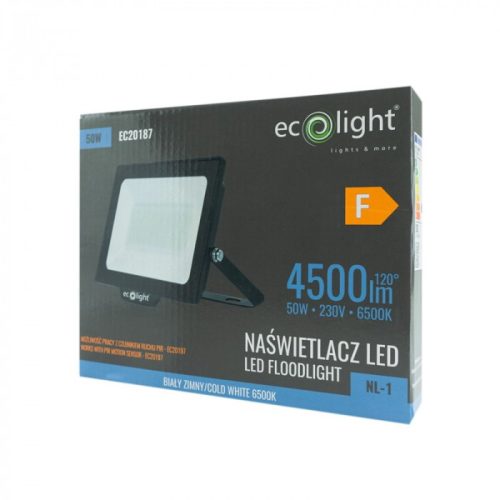 LED reflektor 50W 4500lm 6500K Hidegfény IP65 NL-1 Ecolight