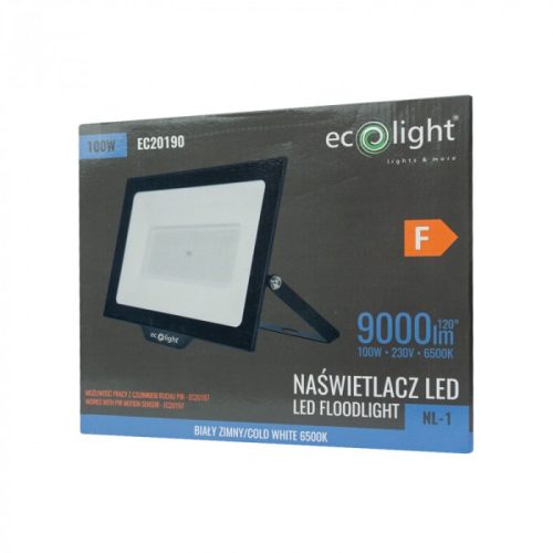 LED reflektor 100W 9000lm 6500K Hidegfény IP65 NL-1 Ecolight