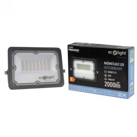   LED reflektor 20W 2000lm 6500K Hidegfény IP65 Premium Line Ecolight