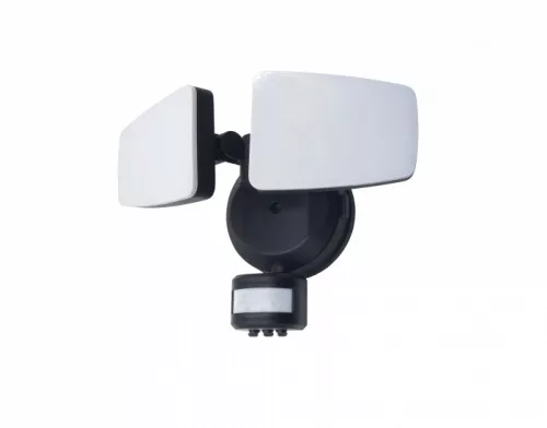 LED reflektor halogén lámpa 24W 950lm 3000/4000/6500K CCT fekete IP54 mozgásérzékelővel NL-CCT Ecolight
