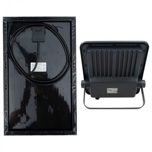 LED reflektor, napelemes, 200W, 1400lm, 4000K, semleges, IP65, alkonykapcsolóval + Ecolight távirányítóval