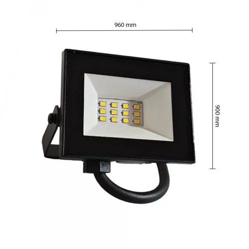 LED reflektor lámpa 10W 900lm 4000K semleges fehér IP65 fekete NL-3 Ecolight