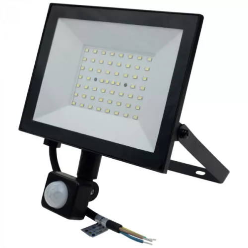 LED reflektor 50W 4500lm 6500K Hidegfény IP54 mozgás- és alkonyérzékelővel NL-3 Ecolight
