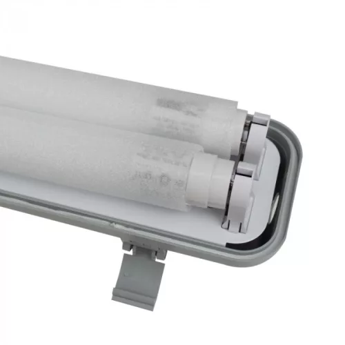 Por- és vízálló hermetikus LED lámpatest IP65 Full Plate + 2x LED fénycső T8 60cm 900lm 4000K semleges fehér Ecolight