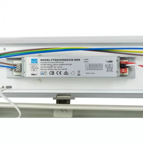 Felületre szerelhető vízmentes lineáris LED lámpatest 50W 4000K semleges fehér 6500lm IP65 115cm Ecolight
