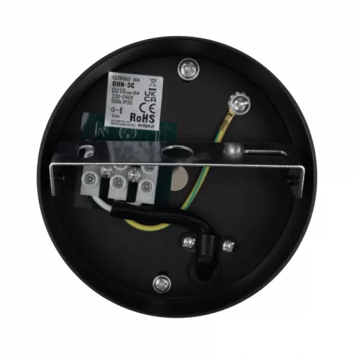 Felületre szerelhető halogén spot henger lámpatest GU10 kerek fekete OHN-3C N/T Ecolight