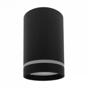   Felületre szerelhető halogén spot henger lámpatest GU10 kerek fekete OHN-6C N/T Ecolight