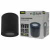 Felületre szerelhető halogén spot henger lámpatest GU10 kerek fekete IP44 OHN-7C N/T Ecolight