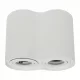 Felületre szerelhető halogén spot henger lámpatest 2x GU10 nyolcas alakú fehér OHN-21B N/T Ecolight