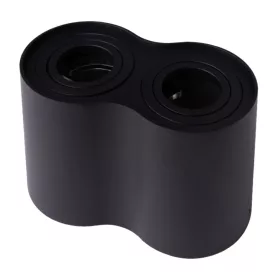   Felületre szerelhető halogén spot henger lámpatest 2x GU10 nyolcas alakú fekete OHN-21C N/T Ecolight