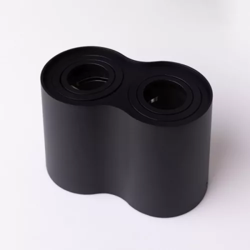 Felületre szerelhető halogén spot henger lámpatest 2x GU10 nyolcas alakú fekete OHN-21C N/T Ecolight
