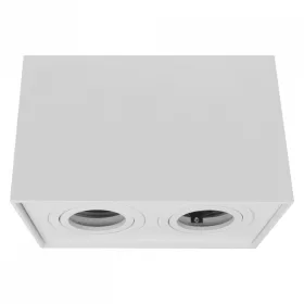   Felületre szerelhető halogén spot henger lámpatest 2x GU10 téglalap alakú fehér OHN-22B N/T Ecolight