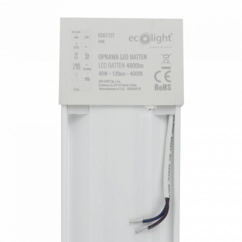 LED lámpatest garázsba, műhelybe, 40W, 4000K, semleges, 4800lm, IP20, 120cm, BATTEN Ecolight