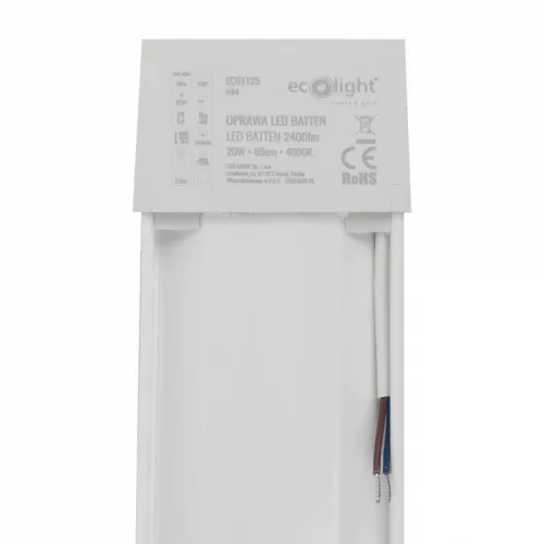 LED lámpatest garázsba, műhelybe, 20W, 4000K, semleges, 2400lm, IP20, 60cm, BATTEN Ecolight