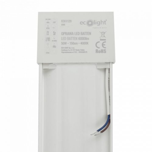 LED lámpatest garázsba, műhelybe, 50W, 4000K, semleges, 6000lm, IP20, 120cm, BATTEN Ecolight