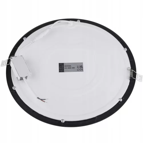 LED panel mennyezeti 24W 4000K 1920lm 29cm körbe süllyeszthető fekete ECOLIGHT
