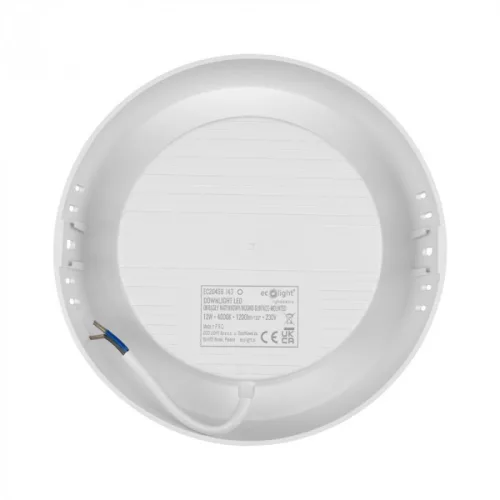 Felületre szerelhető mennyezeti LED panel lámpa 12W 1200lm 4000K semleges fehér 120° kerek fehér Downlight Ecolight