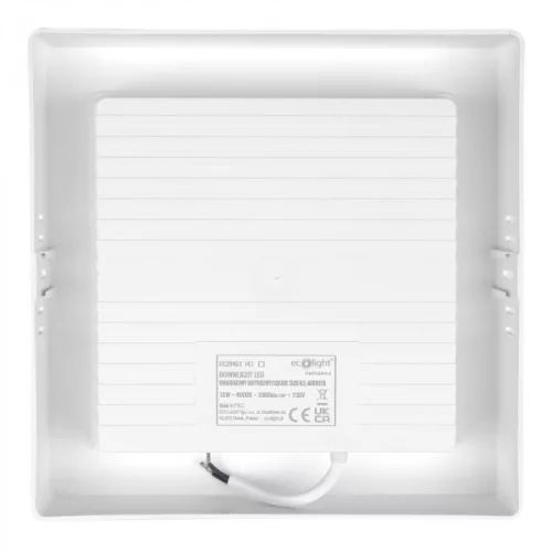 Felületre szerelhető mennyezeti LED panel lámpa 18W 1980lm 4000K semleges fehér 120° négyzet alakú fehér Downlight Ecolight