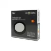 Felületre szerelhető mennyezeti LED panel lámpa 6W 660lm 4000K semleges fehér 120° kerek fekete Downlight Ecolight