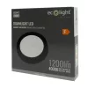 Felületre szerelhető mennyezeti LED panel lámpa 12W 1200lm 4000K semleges fehér 120° kerek fekete Downlight Ecolight