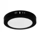 Felületre szerelhető mennyezeti LED panel lámpa 18W 1980lm 4000K semleges fehér 120° kerek fekete Downlight Ecolight