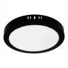 Felületre szerelhető mennyezeti LED panel lámpa 24W 2640lm 4000K semleges fehér 120° kerek fekete Downlight Ecolight