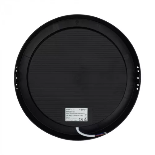 Felületre szerelhető mennyezeti LED panel lámpa 24W 2640lm 4000K semleges fehér 120° kerek fekete Downlight Ecolight